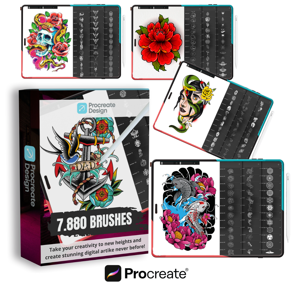 7.880 Tattoo BrushSet Bundle