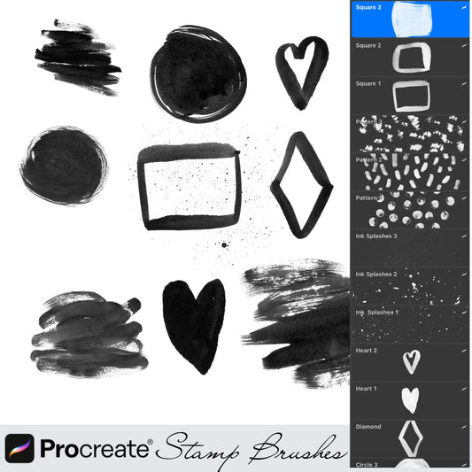100 Paint Brush Stamps for Procreate